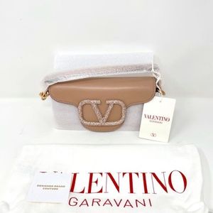 Valentino Small Loco with Crystals Shoulder Bag